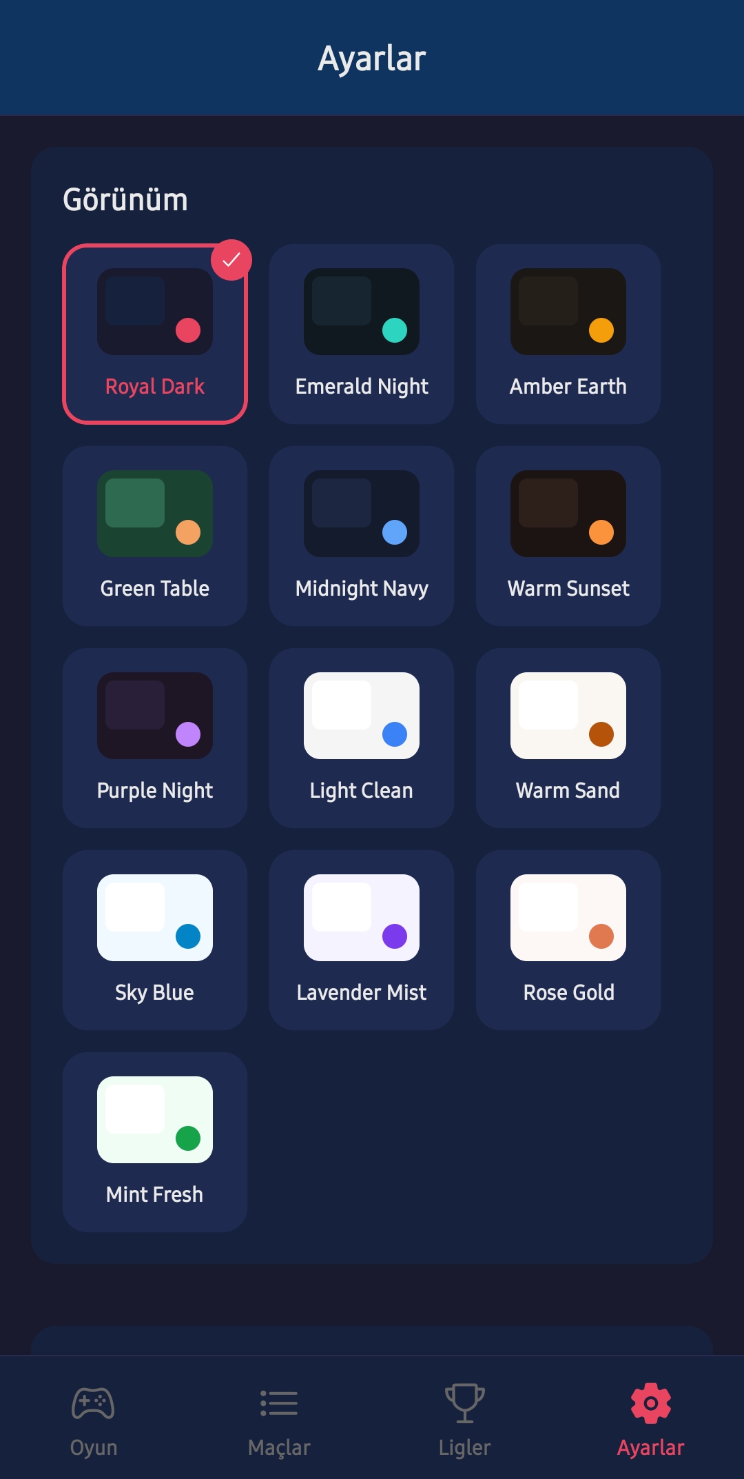 Ayarlar ve Profil — Kullanıcı yönetimi